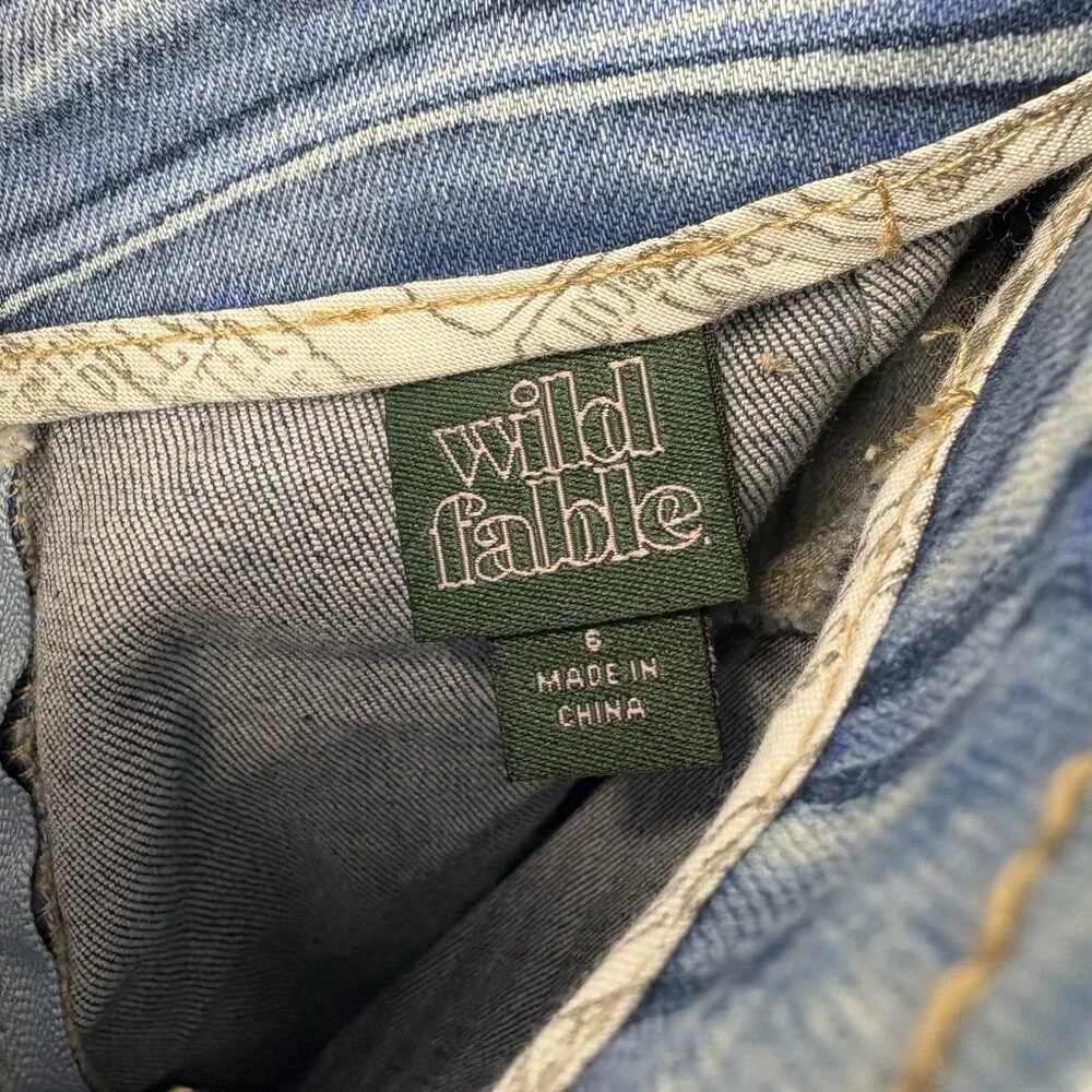 Wild Fable Watercolor Mini Skirt Stretchy - Picture 5 of 7